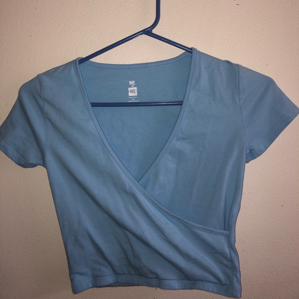 Cropped Surplice Top